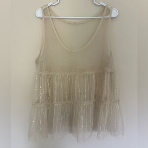 Sparkly overlay top